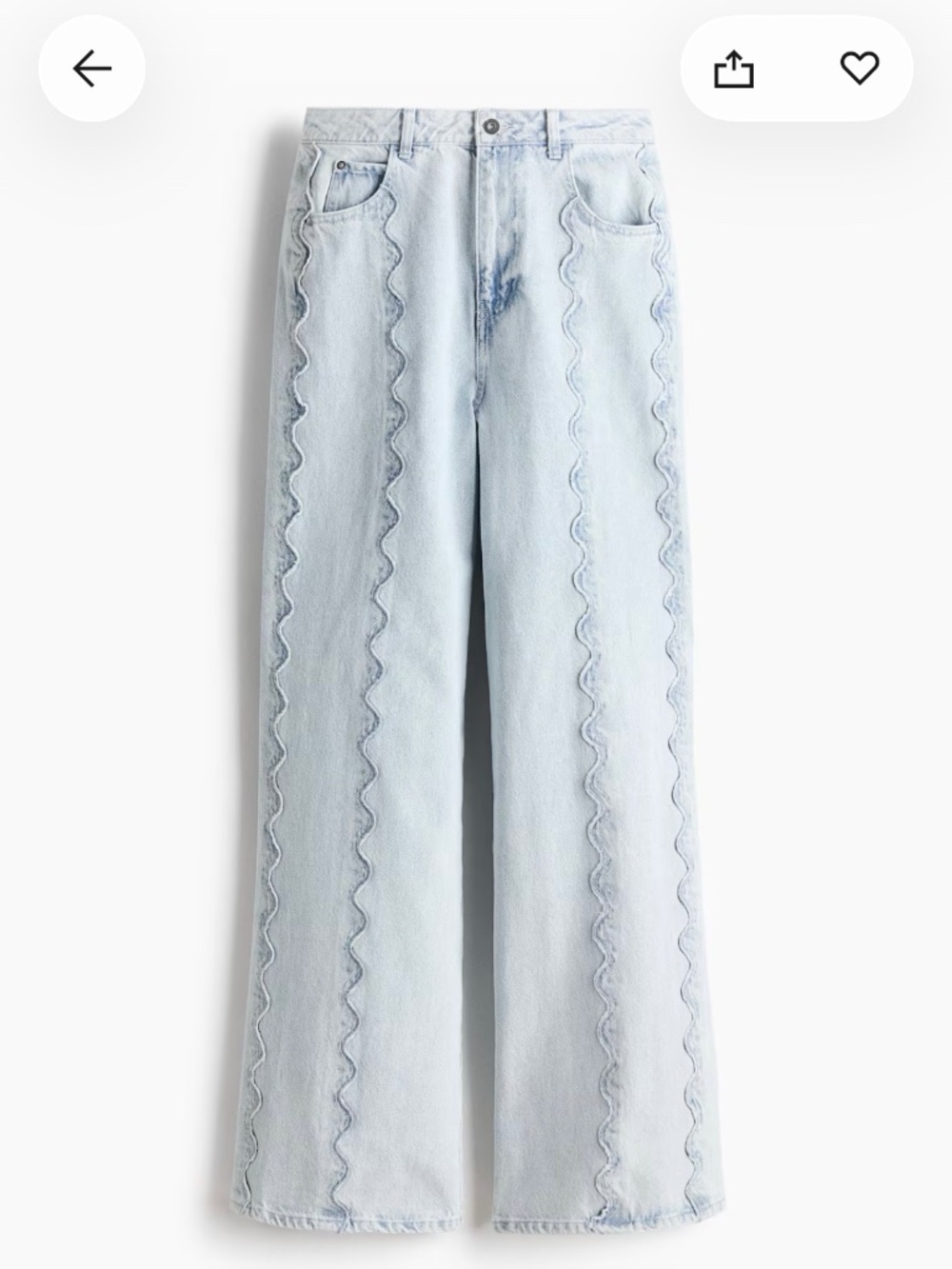 H&M High Waist Wide Leg Jeans NWT